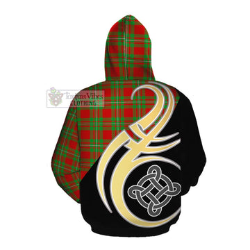 Callander Tartan Cotton Hoodie with Family Crest and Celtic Symbol Style Pullover Hoodie - Tartan Vibes Clothing