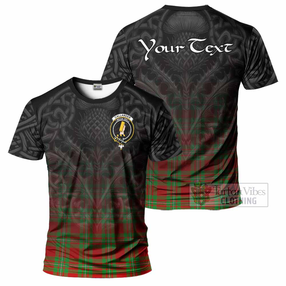 Tartan Vibes Clothing Callander Tartan T-Shirt with Family Crest Celtic Thistle Vibes