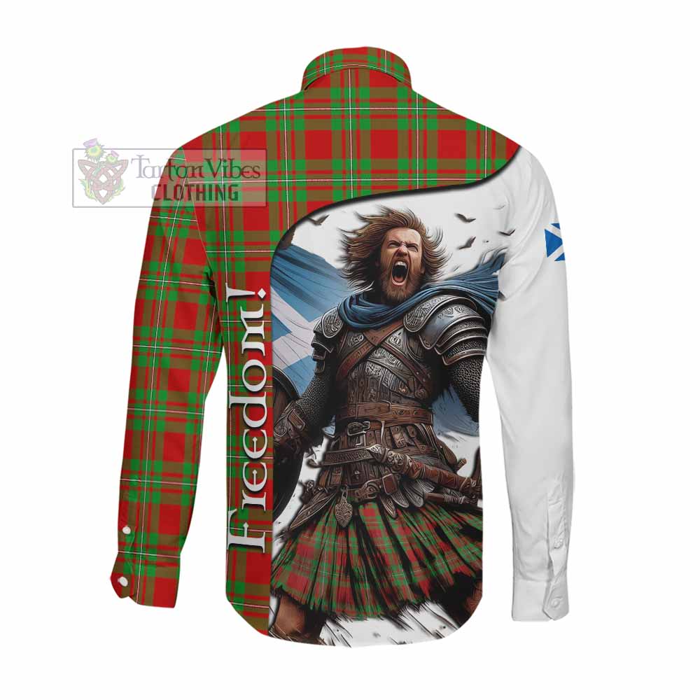 Callander Crest Tartan Long Sleeve Button Shirt Inspired by the Freedom of Scottish Warrior Men's Shirt - Tartan Vibes Clothing