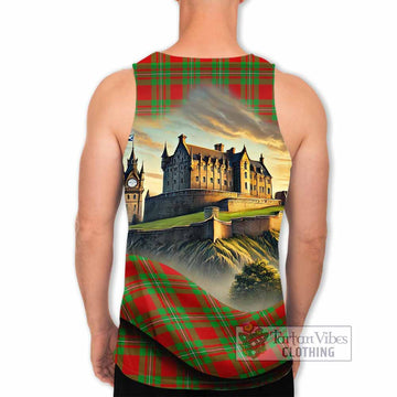 Callander Tartan Family Crest Men's Tank Top with Scottish Ancient Castle Style - Tartan Vibes Clothing