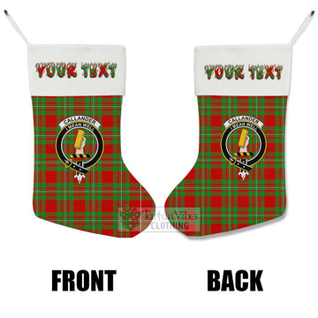 Callander Tartan Family Crest Christmas Stocking with Personalized Text - Tartan Vibes Clothing