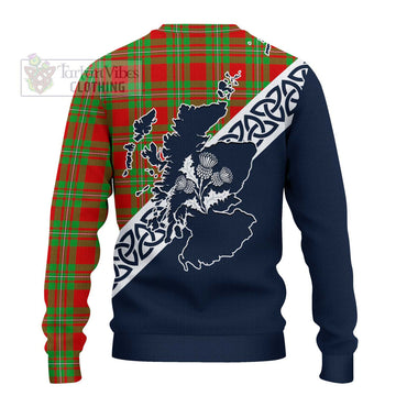 Callander Tartan Ugly Sweater Featuring Thistle and Scotland Map