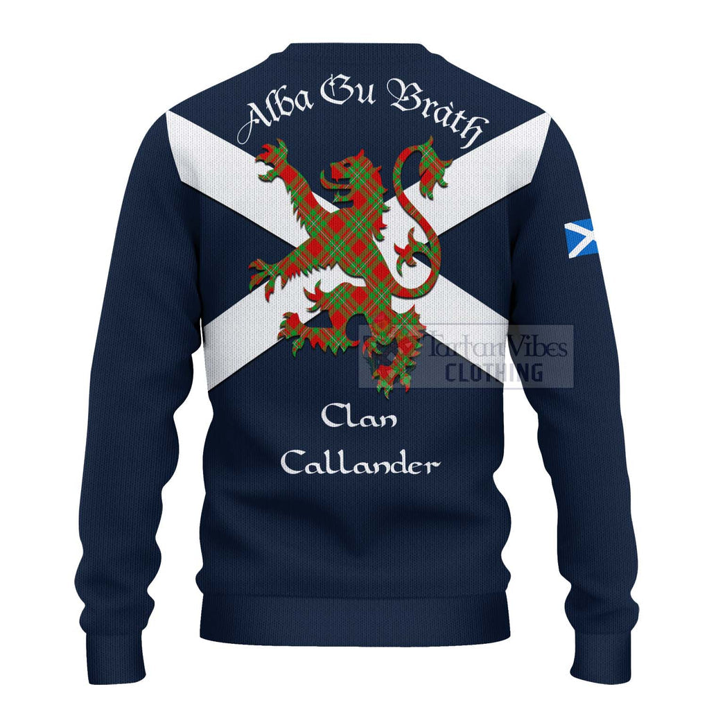 Callander Tartan Lion Rampant Ugly Sweater Proudly Display Your Heritage with Alba Gu Brath and Clan Name - Tartan Vibes Clothing