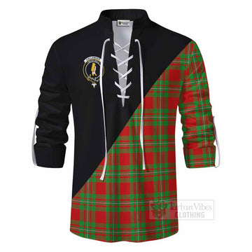 Callander Tartan Ghillie Kilt Shirt with Family Crest and Military Logo Style - Tartan Vibes Clothing