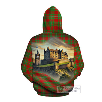 Callander Tartan Family Crest Cotton Hoodie with Scottish Ancient Castle Style Pullover Hoodie - Tartan Vibes Clothing