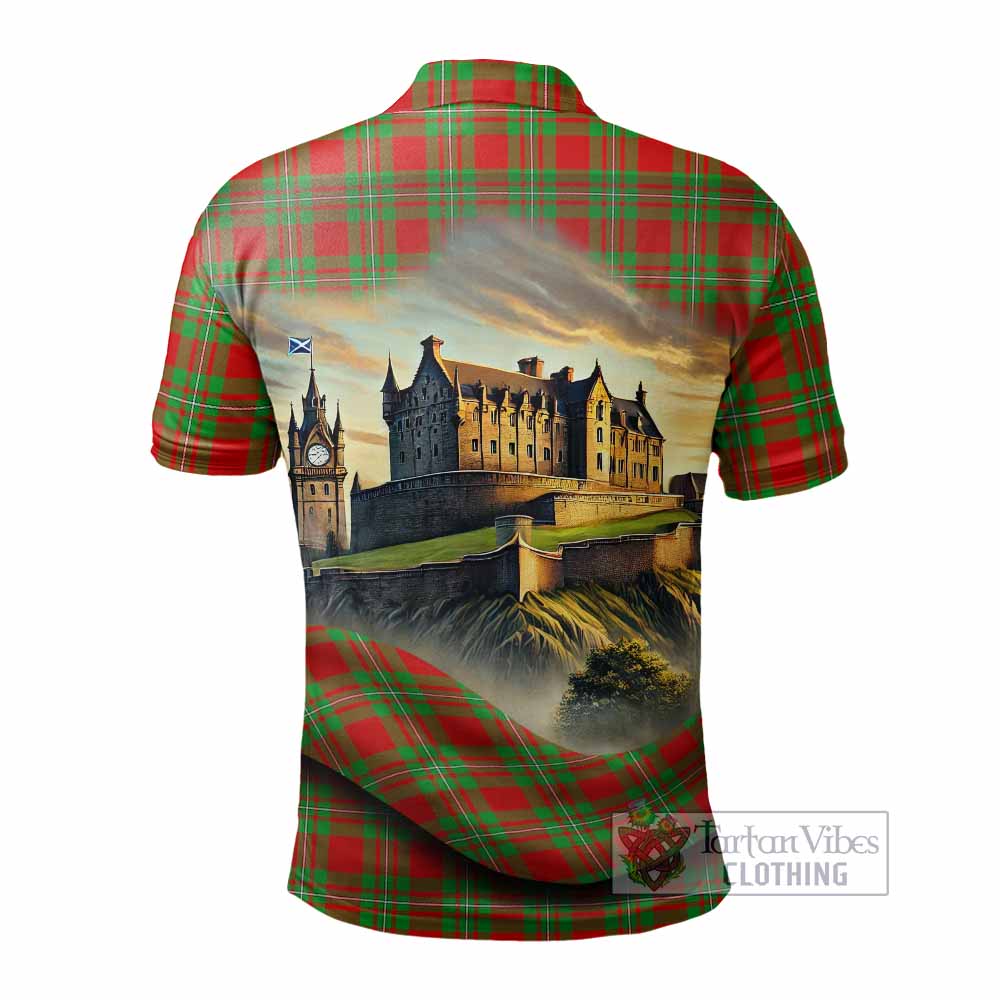 Tartan Vibes Clothing Callander Tartan Family Crest Polo Shirt with Scottish Ancient Castle Stype