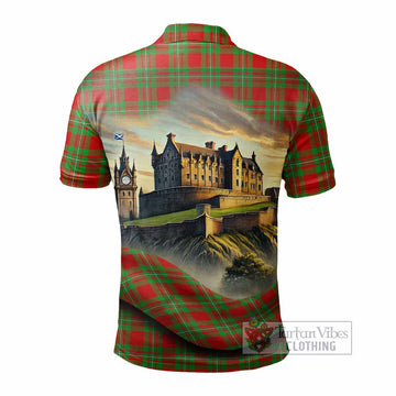 Callander Tartan Family Crest Polo Shirt with Scottish Ancient Castle Style