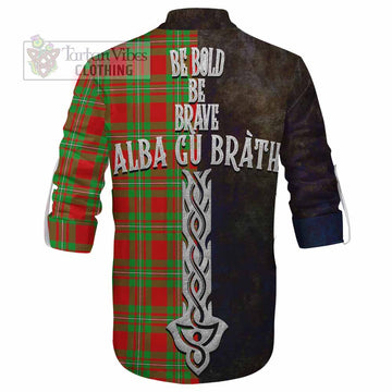 Callander Tartan Family Crest Ghillie Kilt Shirt Alba Gu Brath Be Brave Lion Ancient Style - Tartan Vibes Clothing