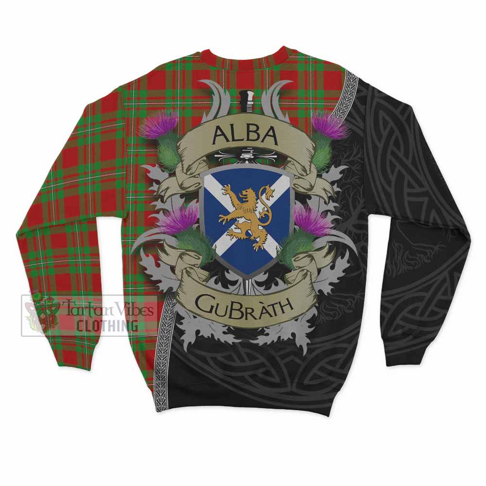 Tartan Vibes Clothing Callander Tartan Family Crest Sweatshirt Lion Rampant Royal Thistle Shield Celtic Inspired