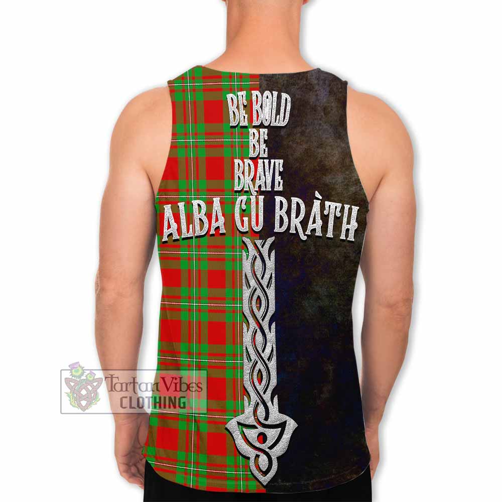 Callander Tartan Family Crest Men's Tank Top Alba Gu Brath Be Brave Lion Ancient Style - Tartan Vibes Clothing