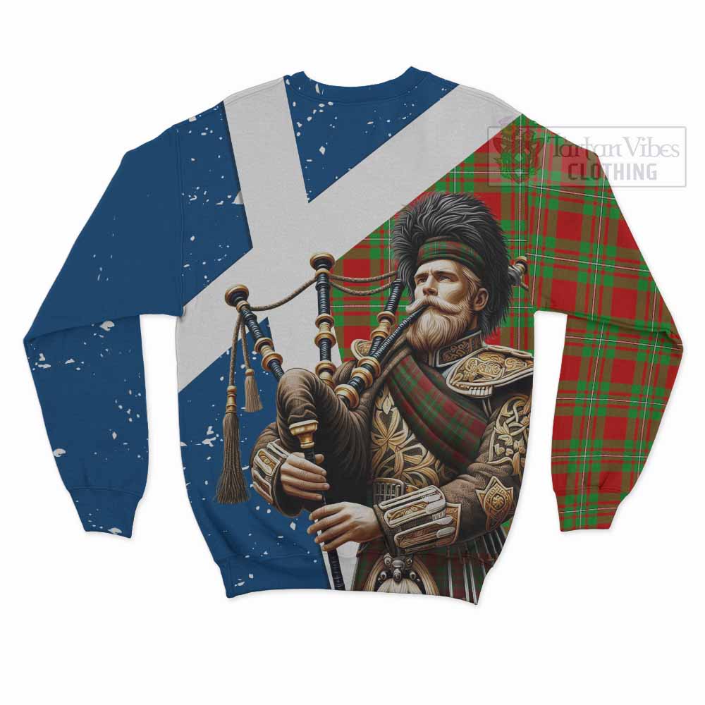 Callander Tartan Sweatshirt with Family Crest Scottish Bagpiper Vibes - Tartan Vibes Clothing