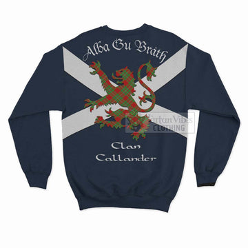Callander Tartan Lion Rampant Sweatshirt Proudly Display Your Heritage with Alba Gu Brath and Clan Name - Tartan Vibes Clothing