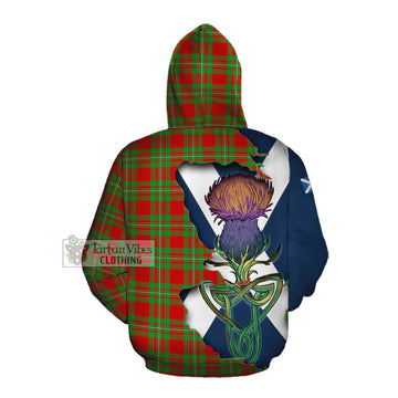 Tartan Vibes Clothing Callander Tartan Family Crest Cotton Hoodie Scottish Thistle Celtic Inspired