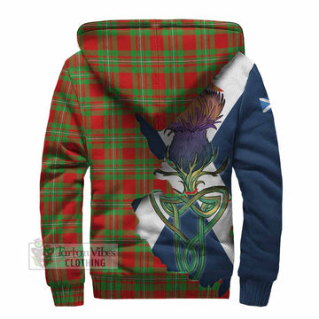 Tartan Vibes Clothing Callander Tartan Family Crest Sherpa Hoodie Scottish Thistle Celtic Inspired