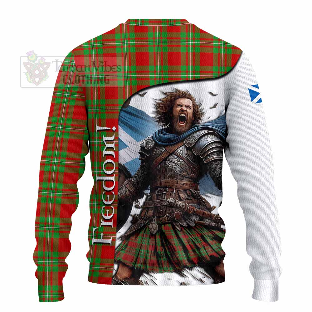 Tartan Vibes Clothing Callander Crest Tartan Knitted Sweater Inspired by the Freedom of Scottish Warrior