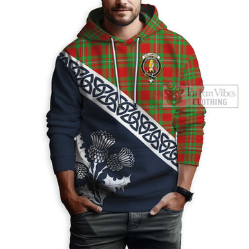 Callander Tartan Hoodie Featuring Thistle and Scotland Map - Tartan Vibes Clothing