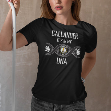 Callander Family Crest DNA In Me Womens Cotton T Shirt