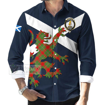 Callander Tartan Lion Rampant Long Sleeve Button Shirt Proudly Display Your Heritage with Alba Gu Brath and Clan Name Men's Shirt - Tartan Vibes Clothing