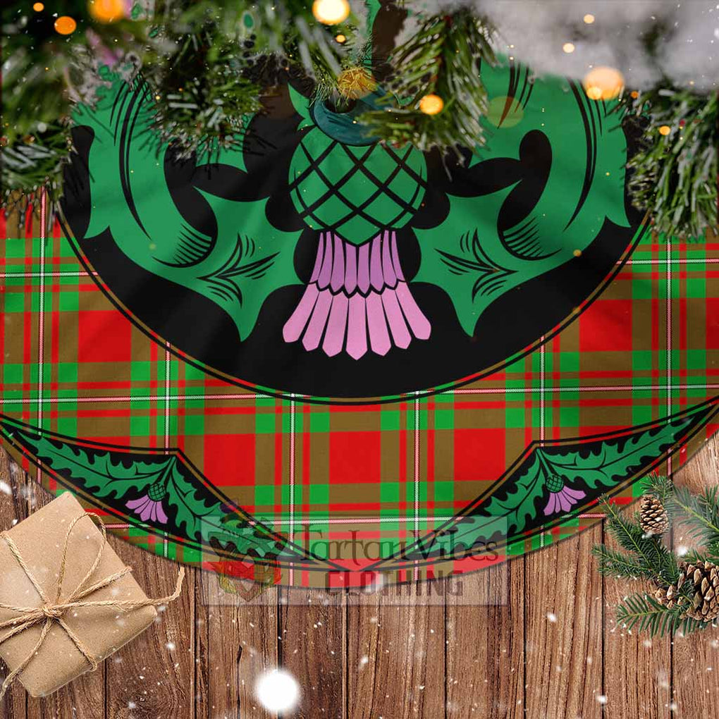 Callander Tartan Christmas Tree Skirt Scottish Thistle Style - Tartan Vibes Clothing