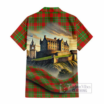 Callander Tartan Family Crest Hawaiian Shirt with Scottish Ancient Castle Style - Tartan Vibes Clothing