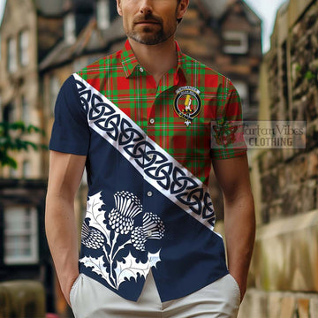 Callander Tartan Hawaiian Shirt Featuring Thistle and Scotland Map - Tartan Vibes Clothing