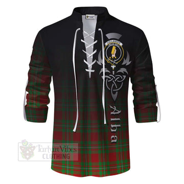 Callander Tartan Ghillie Kilt Shirt Featuring Alba Gu Brath Family Crest Celtic Inspired - Tartan Vibes Clothing