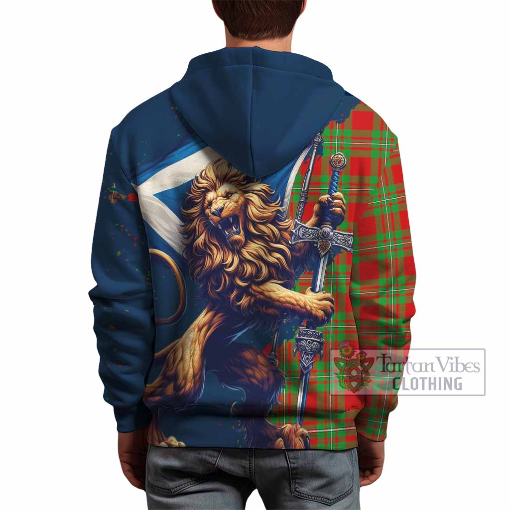 Callander Tartan Family Crest Hoodie with Scottish Majestic Lion - Tartan Vibes Clothing
