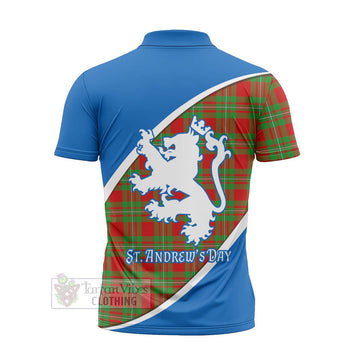 Callander Family Crest Tartan Zipper Polo Shirt Celebrate Saint Andrew's Day in Style - Tartan Vibes Clothing