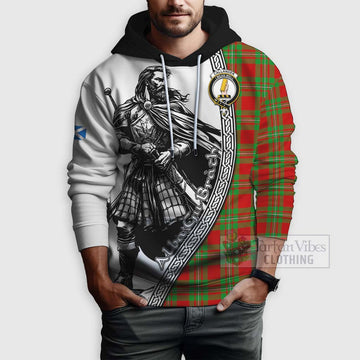 Callander Tartan Clan Crest Hoodie with Highlander Warrior Celtic Style - Tartan Vibes Clothing