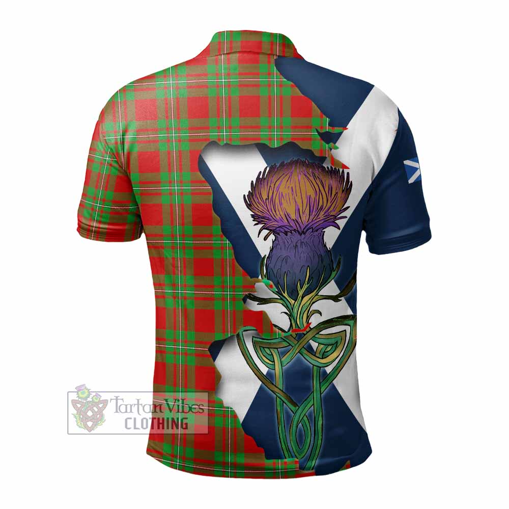 Tartan Vibes Clothing Callander Tartan Family Crest Polo Shirt Scottish Thistle Celtic Inspired