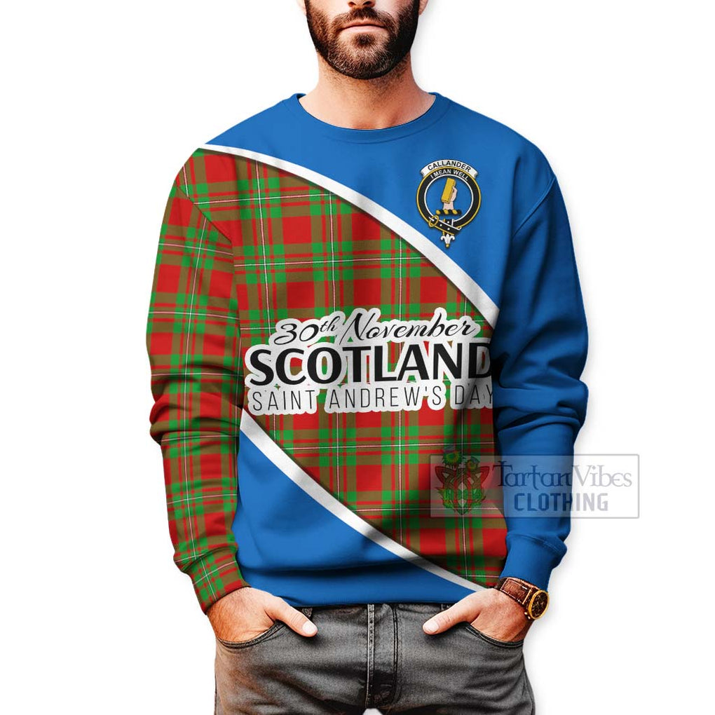 Callander Family Crest Tartan Sweatshirt Celebrate Saint Andrew's Day in Style - Tartan Vibes Clothing