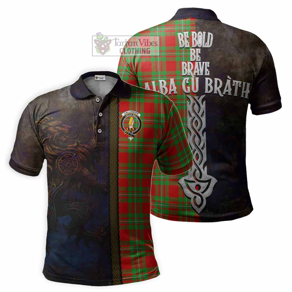 Callander Tartan Family Crest Polo Shirt Alba Gu Brath Be Brave Lion Ancient Style - Tartan Vibes Clothing