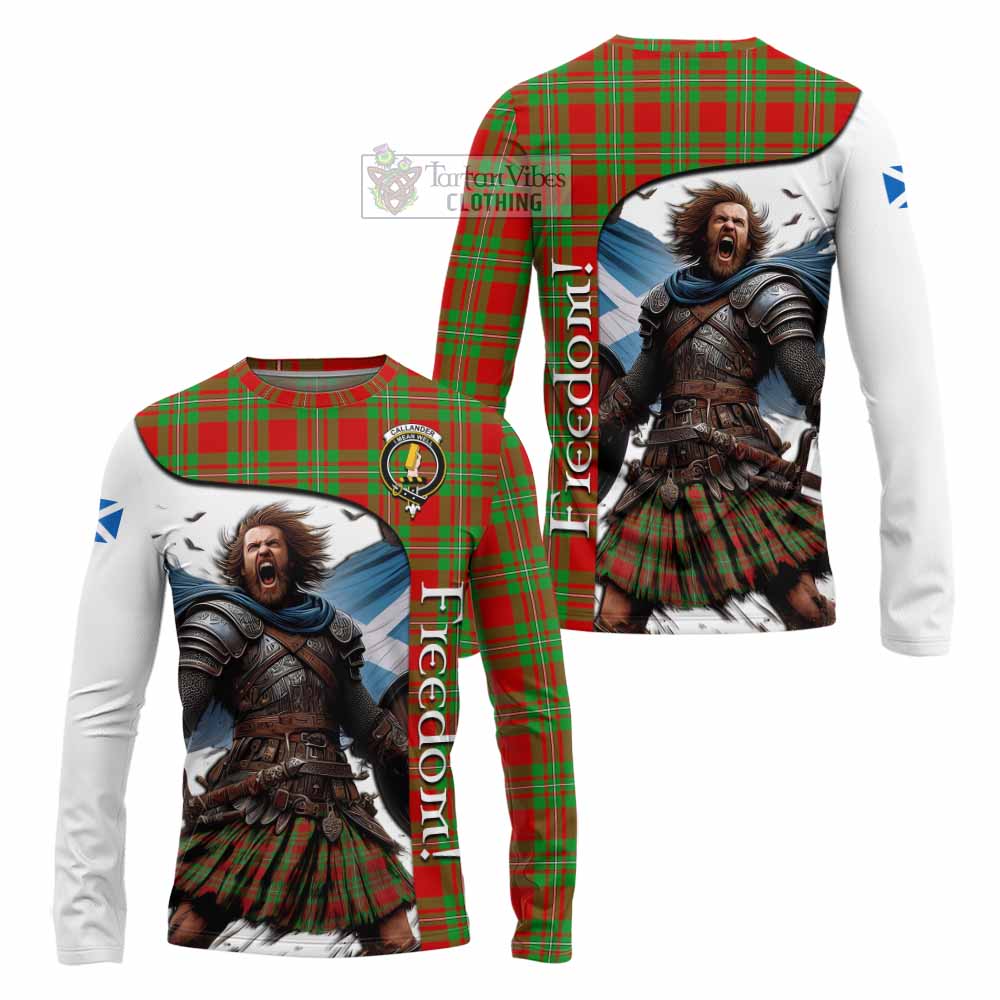 Callander Crest Tartan Long Sleeve T-Shirt Inspired by the Freedom of Scottish Warrior - Tartan Vibes Clothing