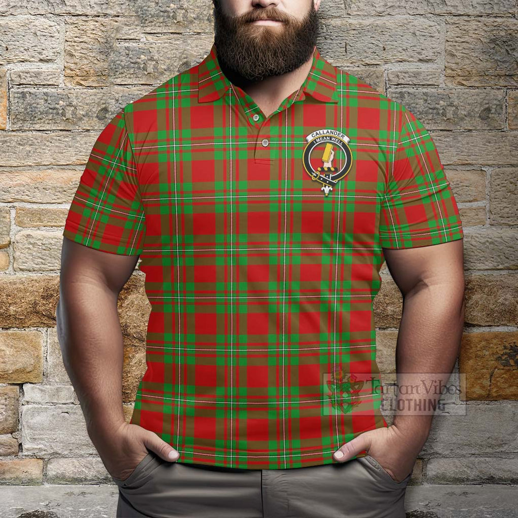 Callander Tartan Polo Shirt with Family Crest Celtic Skull Style - Tartan Vibes Clothing