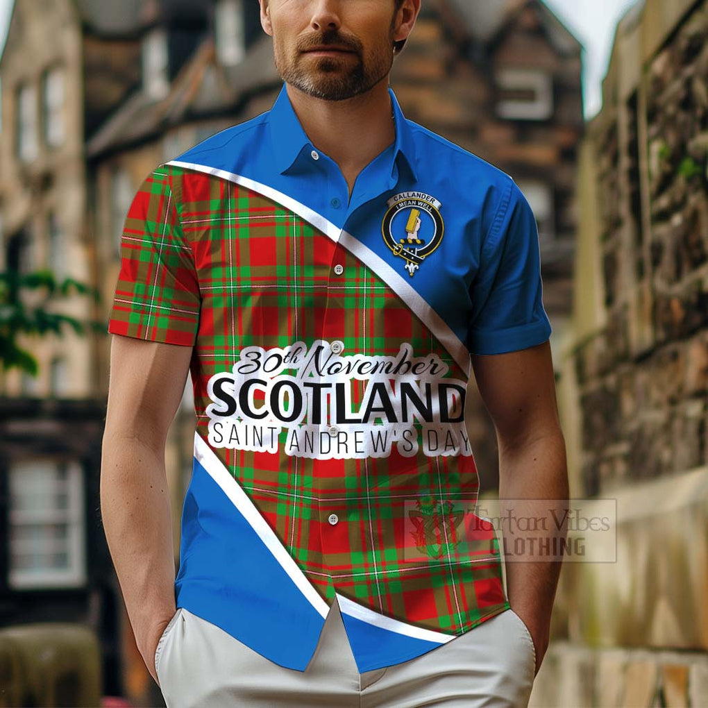 Callander Family Crest Tartan Hawaiian Shirt Celebrate Saint Andrew's Day in Style - Tartan Vibes Clothing