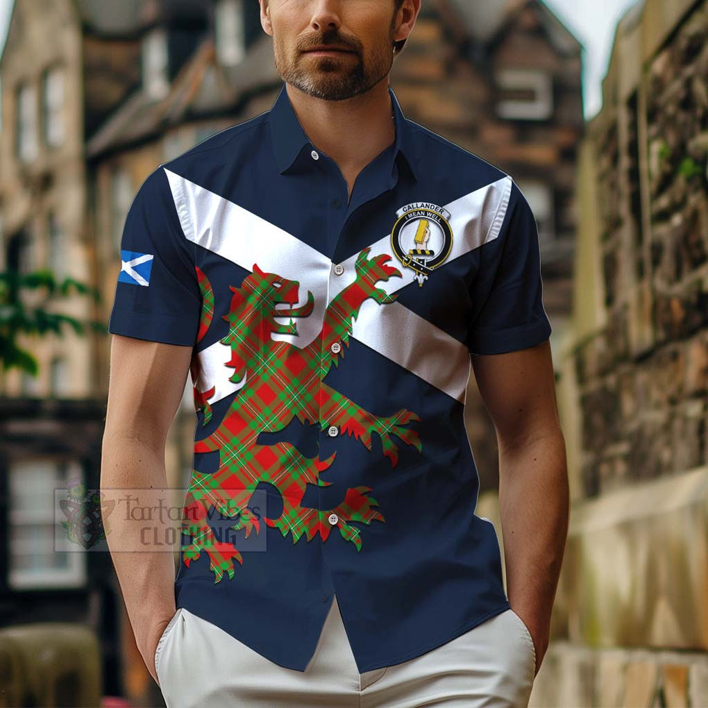 Callander Tartan Lion Rampant Hawaiian Shirt Proudly Display Your Heritage with Alba Gu Brath and Clan Name - Tartan Vibes Clothing