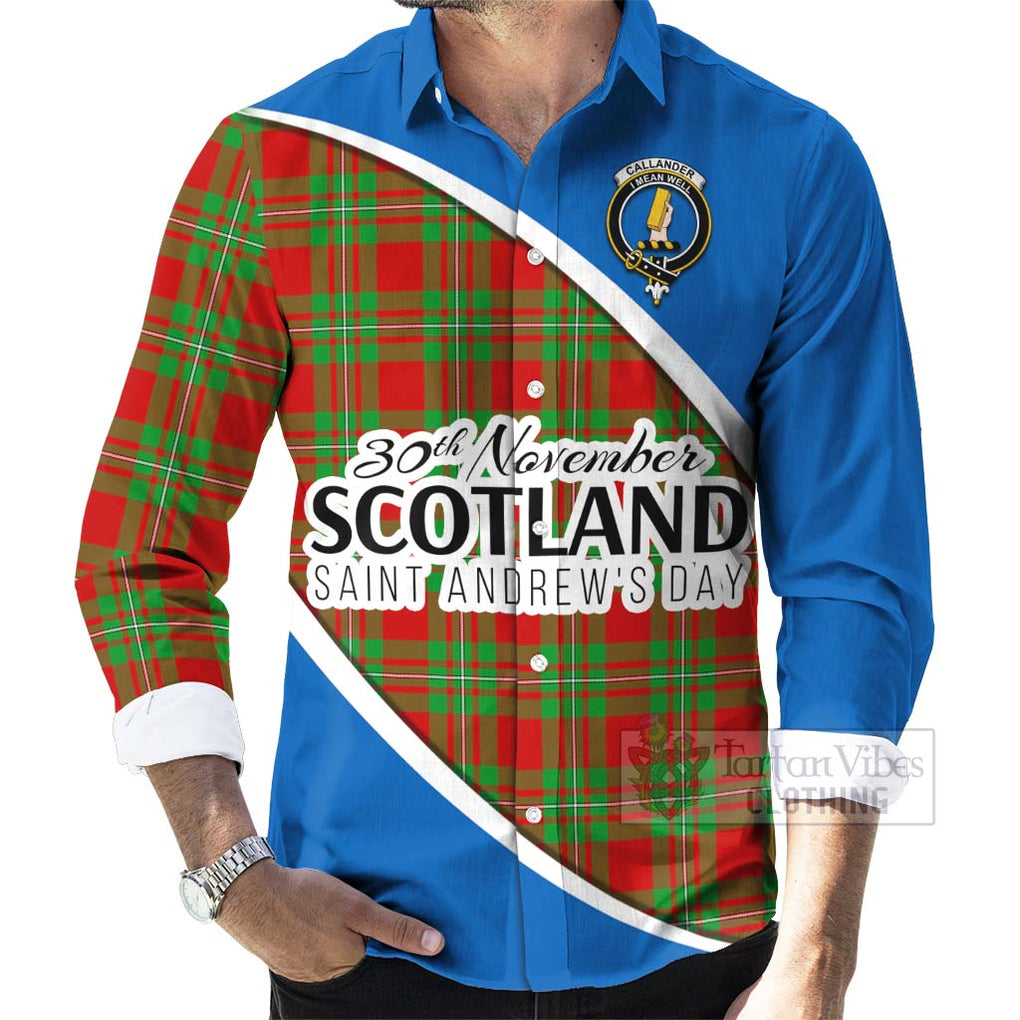 Callander Family Crest Tartan Long Sleeve Button Shirt Celebrate Saint Andrew's Day in Style - Tartan Vibes Clothing