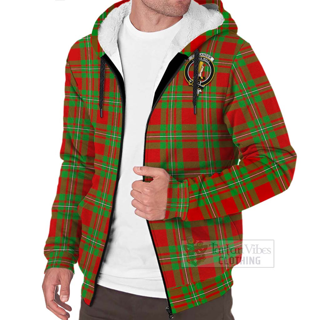 Callander Tartan Sherpa Hoodie with Family Crest Celtic Skull Style Unisex - Tartan Vibes Clothing