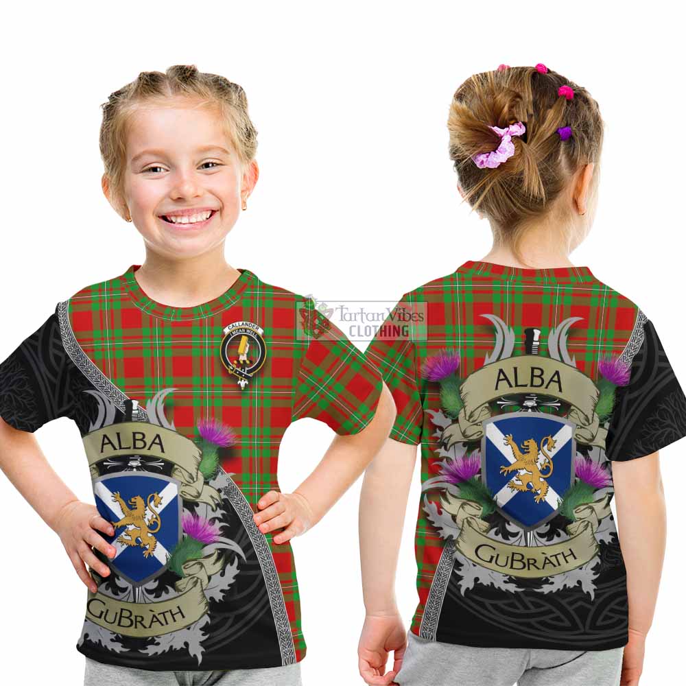 Callander Tartan Family Crest Kid T-Shirt Lion Rampant Royal Thistle Shield Celtic Inspired - Tartan Vibes Clothing