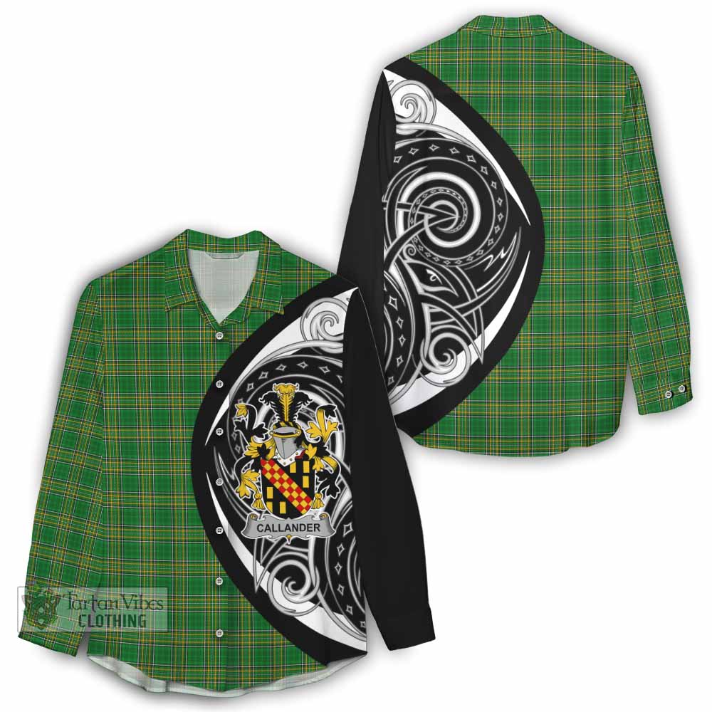 Callander Irish Clan Women's Casual Shirt Celtic Circle Style - Tartan Vibes Clothing