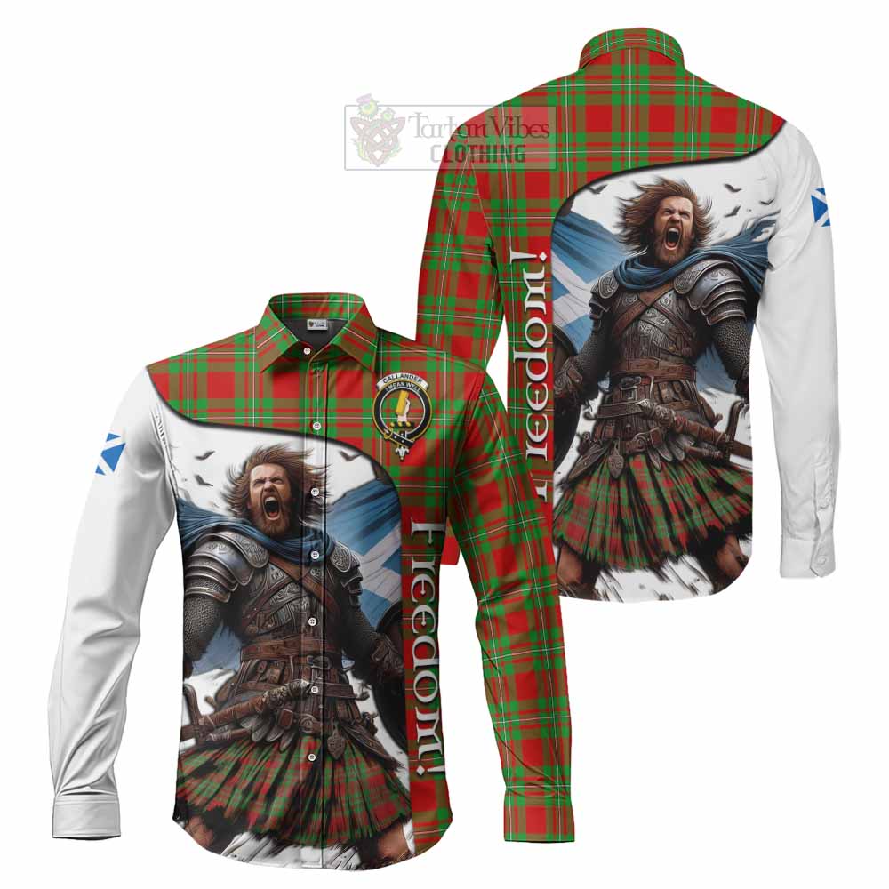 Callander Crest Tartan Long Sleeve Button Shirt Inspired by the Freedom of Scottish Warrior - Tartan Vibes Clothing