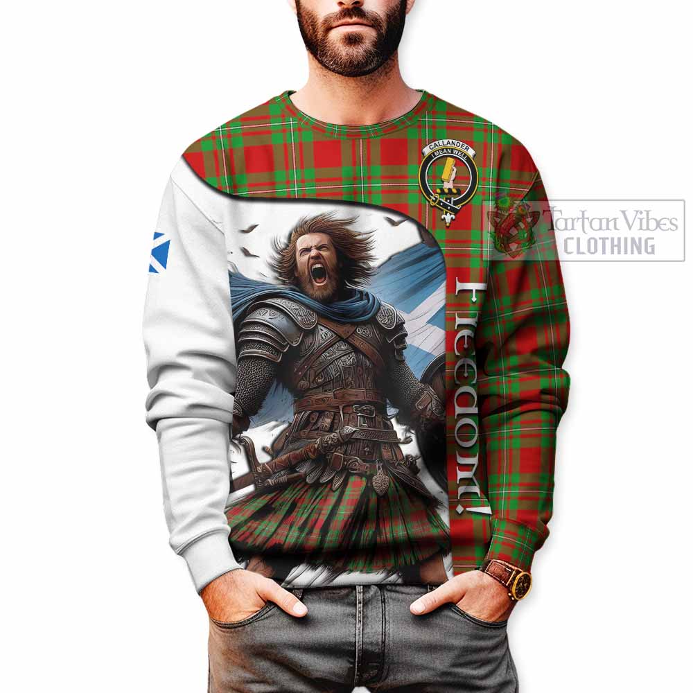 Callander Crest Tartan Sweatshirt Inspired by the Freedom of Scottish Warrior - Tartan Vibes Clothing