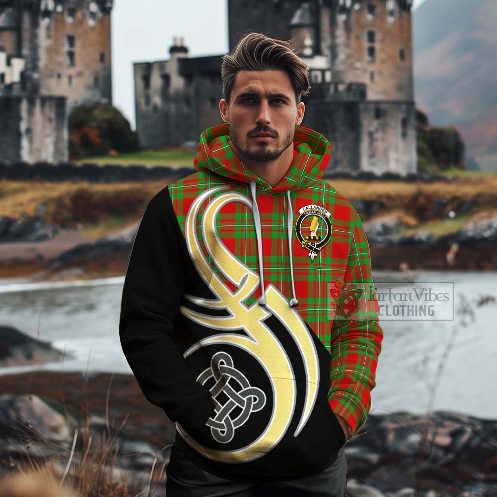 Callander Tartan Cotton Hoodie with Family Crest and Celtic Symbol Style - Tartan Vibes Clothing