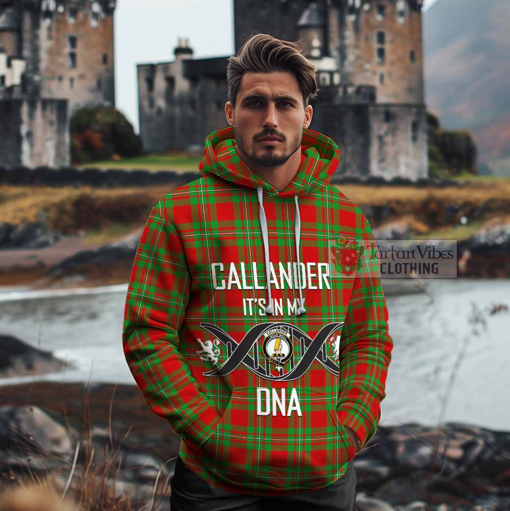 Callander Tartan Cotton Hoodie with Family Crest DNA In Me Style - Tartan Vibes Clothing