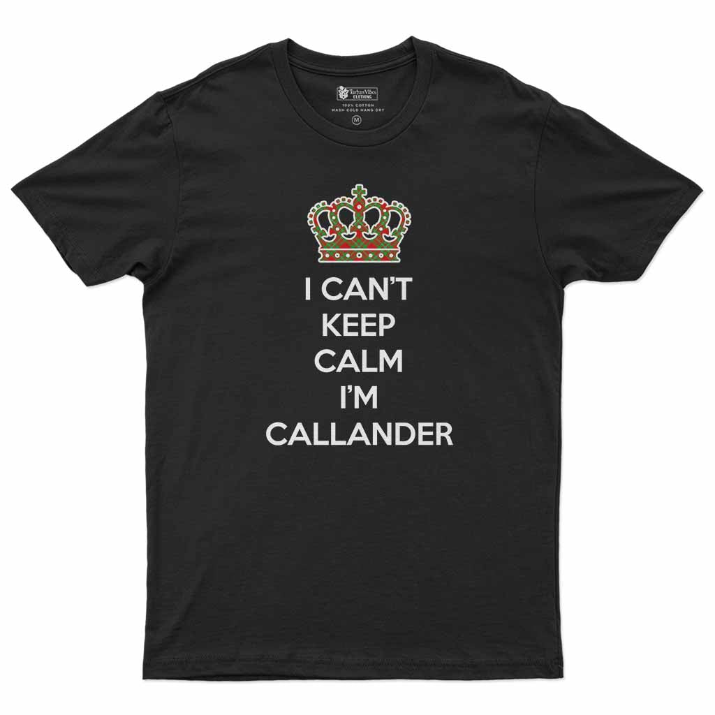 Callander Can't Keep Calm Men's T-Shirt Black - Tartan Vibes Clothing