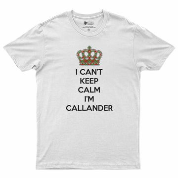 Callander Can't Keep Calm Men's T-Shirt White - Tartan Vibes Clothing