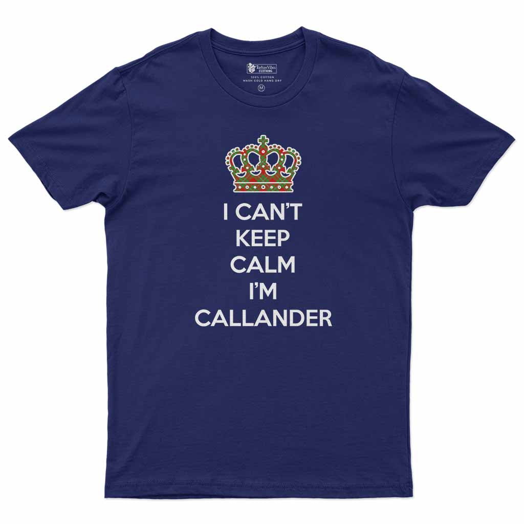 Callander Can't Keep Calm Men's T-Shirt Navy - Tartan Vibes Clothing