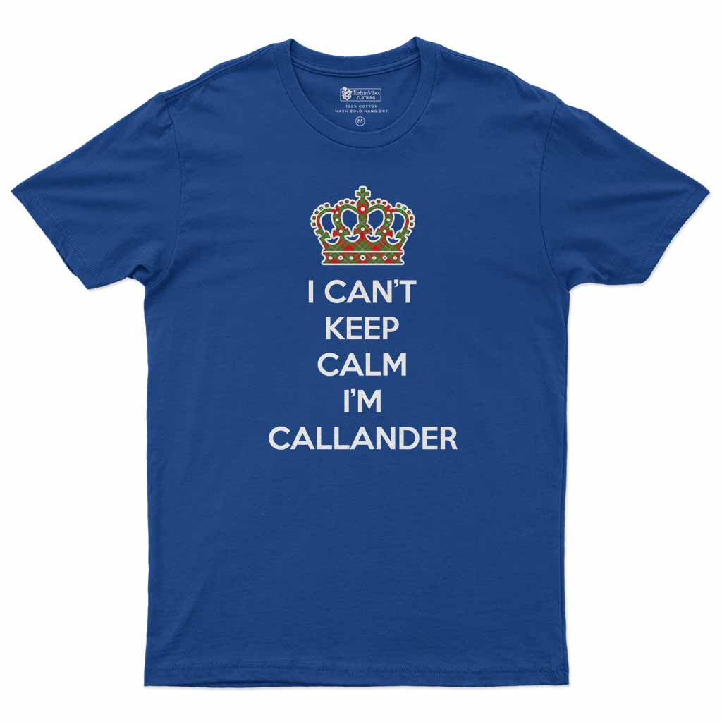 Callander Can't Keep Calm Men's T-Shirt Royal Blue - Tartan Vibes Clothing