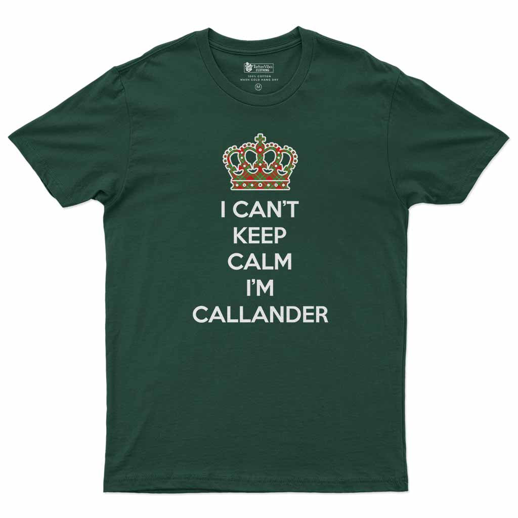 Callander Can't Keep Calm Men's T-Shirt Forest Green - Tartan Vibes Clothing