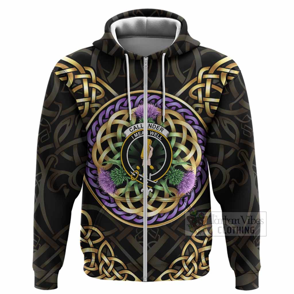 Callander Clan Crest Hoodie Celtic Scottish Thistle